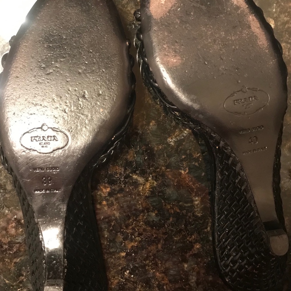 Authentic Prada Black Wedges - Picture 3 of 5